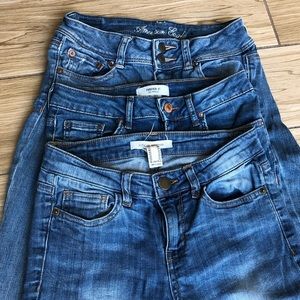 Pack of 3 medium wash jeans
